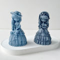 3D Princess Doll Candle Silicone Mold DIY Cute Dresses Girl Handicraft Scented Candle Making Gypsum Resin Mould Craft Decor . 