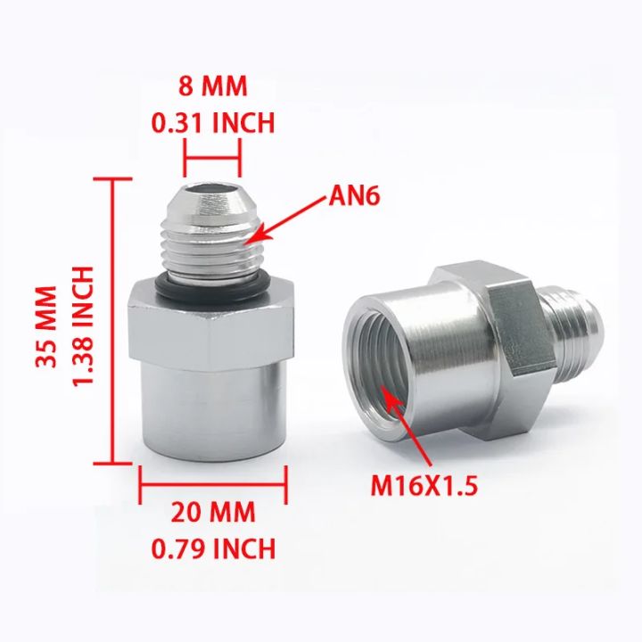 M16x1.5 to M14X1.5 Joint Adapter 6AN External Thread Internal Selectable Fuel System Accessory for Automotive