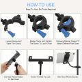 M2 Flexible Tablet Holder for Microphone Stand Music Stand Compatible with 4.7 to 13.5 Inch Tablets and Smartphones. 