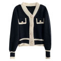 Women's Korean Fashion New Korean Loose Long-sleeved Knit Sweater Cardigans Outwear Coat. 
