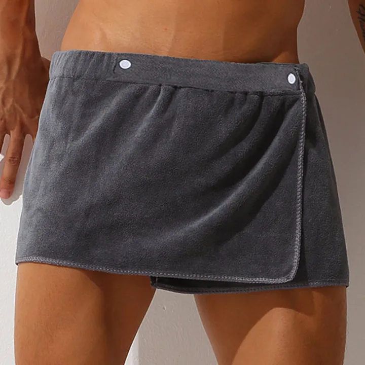 %20Sleep%20Bottoms%20Man%20Microfiber%20Pajamas%20Men%20Nightwear%20Short%20towel%20Pants%20Side%20Split%20Bathrobe%20Culottes%20Soft%20Thick%20-%20Image%207