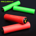 RISK Bicycle Handlebar Grip Soft Silicone Mountain Bike Grip Lightweight MTB Grips Dust-proof Bike Handle with Bar End Plug. 