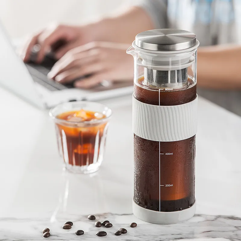 Leeseph Portable Airtight Cold Brew Iced Coffee Maker Tea Infuser 800ml Cold Brew Coffee Kettle Brewing Glass Carafe Pitcher Daraz .bd