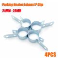 4pcs 24mm-28mm Air Diesel Heater Exhaust Pipe P Clip Clamp Steel Bracket Fit For Car Truck VAN Camper. 