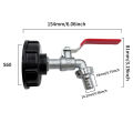 S60x6 Coarse Thread IBC Tank Tap Connecter X 1/2'' 3/4'' Water Coupling Adapter 1000L Garden Home Replacement Valve Fitting. 
