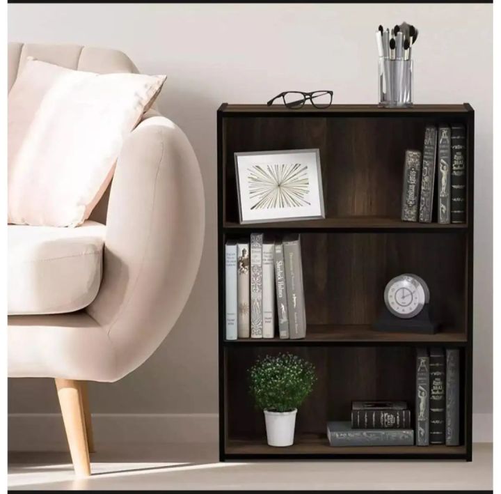 3Tier Open Shelf, Espresso Book rack Book shelves Daraz.pk