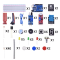 Starter Kit for Arduino Uno R3 Breadboard Basic simple learning kit, sound/water level/humidity/distance detection, LED control. 