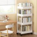 3/4 Tier Mobile Storage Rack Trolley Organizer With Wheels Plastic  Kitchen Organizers Household Cart Mobile Trolley Bookshelf. 