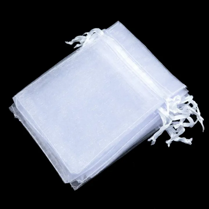 25/50PCS%20Drawable%20Party%20Supply%20Christmas%20Favor%20Jewelry%20Packing%20White%20Pouches%20Drawstring%20Pocket%20Organza%20Gauze%20Sachet%20Gift%20Bags%20-%20Image%205