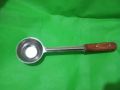 Normal Quailty 12" witout joint wood handel steel milk spoon(chai pawa)  steel in low price. 