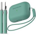 For Airpods pro 2 case Cover with Cleaner Pen Kit Soft Silicone Protective Case for Airpods pro 2nd/1st case Generation.