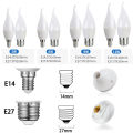 4PCS 3W 6W 9W 12W 15W led Light bulb E14 E27 LED Lamp Indoor Warm Cold White Light AC 220V LED Candle Bulb Home Decor Chandelier. 