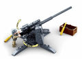 Sluban 115PCS WW2 Military Weapon Building Blocks Mortar Tower Anti-Tank Model Bricks With Figures DIY Toy For Kids Holiday Gift. 