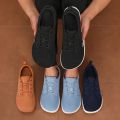 Wide Toe Men Shoes Breathable Knitted Mesh Comfortable Barefoot Shoes Casual Versatile Soft Sole Wide Last Shoes Walking Shoes. 