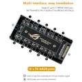 5V 3 pin ARGB RGBW Cable ASUS AURA SYNC RGB 10 Hub Splitter SATA Power Extension Cable Adapter LED Strip Light PC RGB Fan Cooler. 