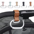Baby Stroller Hook, Leather Stroller Hook, Universal Accessories for Baby Strollers Large Aluminum Alloy Hanging Bag Hook. 
