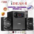Xtreme IDEAS 4 2.1 Multimedia Speaker With DC Option For Play With Battery Heavy Sound & Bass SubWoofer 5.25". 