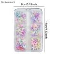 6 Grid Small Butterfly Nail Charms 6*5mm 3d Resin Colorful Butterfly Nail Art Flat-Back Butterfly Nail Parts. 