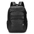 High QualityUSBCharging Backpack MenPULeather Large Capacity Computer Backpack School Backpack for Teenage Boys. 