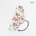 Portable Tableware Bag Japanese Printing Reusable Drink Straw Chopstick Cutlery Pouch Drawstring Bag Cutlery Bag For Spoon Fork. 