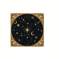 Medieval Celestial Tarot Altar Cloth Multiple Sizes HD Sublimation Print Moon Star Sacred Geometry 100 Polyester Machine Wash. 