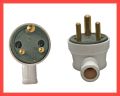 3 Pin Male Power Plug Side Entry (shoe) Porcelain Base High Quality. 