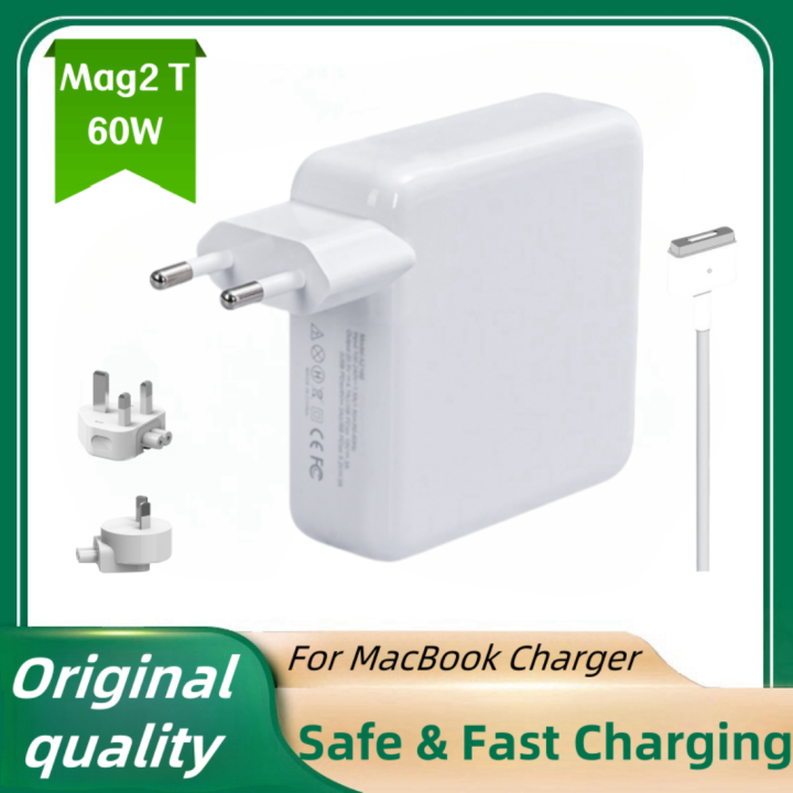 60W Magsafe 2 T Magnetic Charging Power Adapter for MacBook Air / Pro Series:A1502,A1425,A1435,Safe & Fast Charger Power Adapter