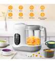 BEAR 2024 Baby Food Maker | One Step Baby Food Processor Steamer Puree Blender | Auto Cooking & Grinding | Baby Food Puree Maker with Self Cleans | Touch Screen Control, White. 