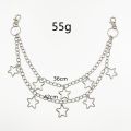 Punk Metal Crescent Geometric Bag Chain Hip Hop Hipster Cool Hundred Pair Pants Chain For Men and Women Rock and roll Accessorie.
