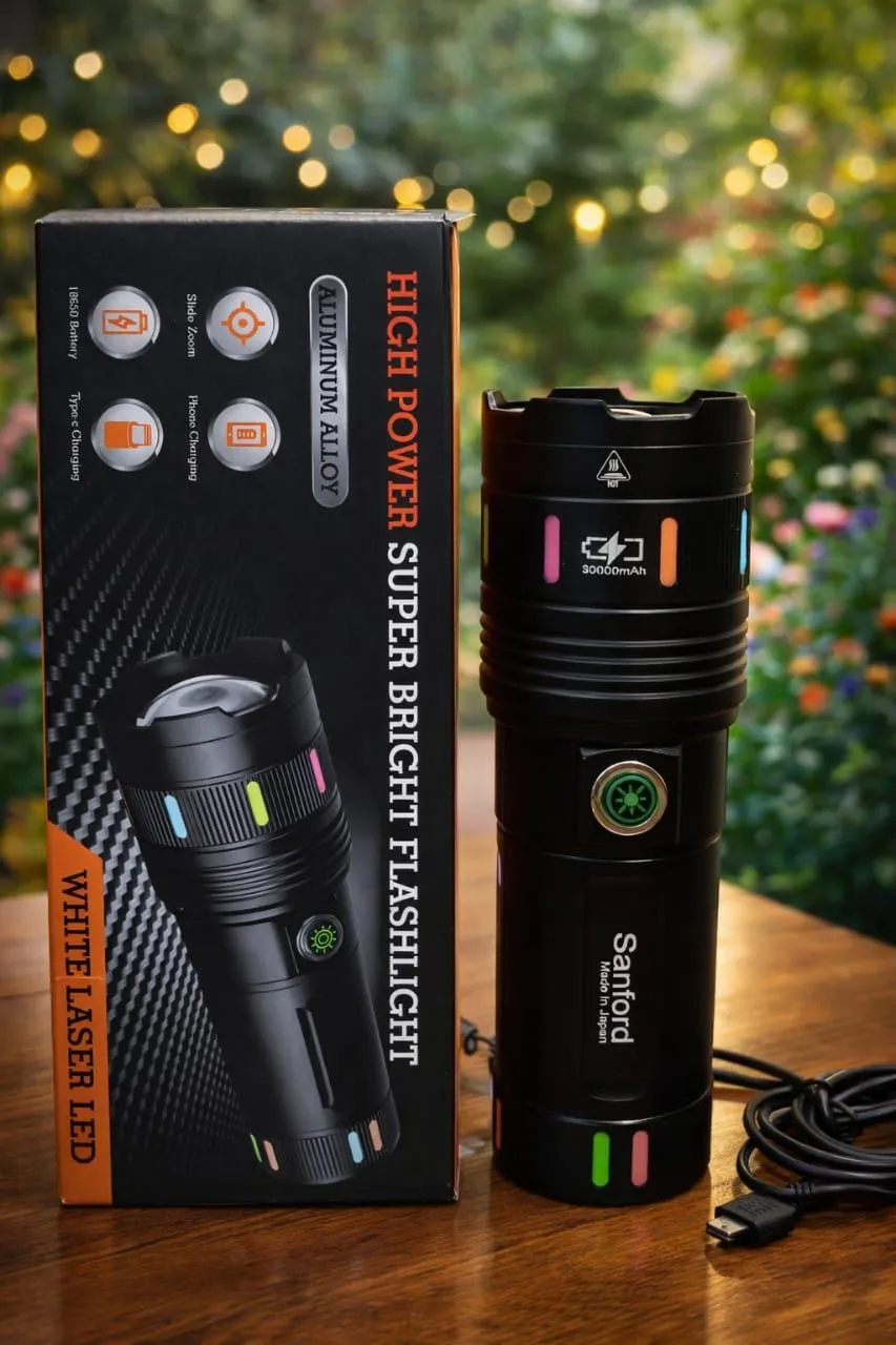 Sanford Torch Light – 30000mAh Powerful LED Flashlight