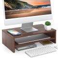 VTEC Home Modern Wooden Monitor Stand / 2-Tier / Arm Riser / Desk Storage Organizer / Laptop Printer Stand / Desktop Monitor Stand / LCD TV Laptop Rack / Computer Screen Riser / Shelf Platform / Office Desk Tool / Kids Table Tool - KTT 305. 