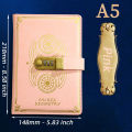 Retro Password Book A5 With Lock Diary Notebook Creative Traveler Compass Hand Ledger Student Notepad Stationery Secretly Note. 