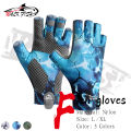 WALK FISH 1 Pair Summer Fishing Gloves Half Finger Breathable Quick-drying Protection Profession Outdoor Sport Fishing Anti-slip. 