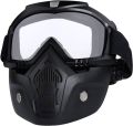 Detachable Bike Face Mask Goggles Stylish Design. 