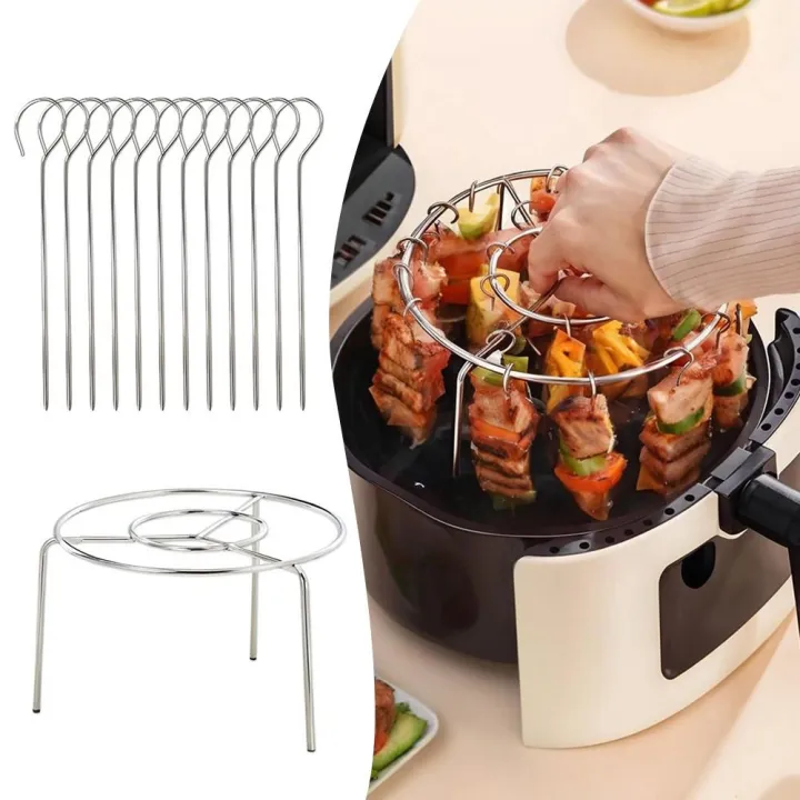 Durable%20Stainless%20Steel%20Air%20Fryer%20Grill%20Round%20Barbecue%20Grill%20with%20Grilled%20Skewers%20Hanging%20Skewers%20Rack%20Vertical%20Grill%20Rack%20-%20Image%202