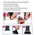 Stainless steel Adapter Connector for Apple Watch Band DIY 44mm 42mm 40mm 38mm 5 4 3 2 Band For iWatch wrist strap Connector. 