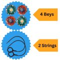 4D Metal Master Beyblade Stadium - Ultimate Bey Battle Set for Kids, 4 Beys, 2 Launchers, 1 Stadium (Multi-Color). 