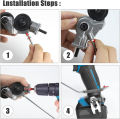 Electric Drill Plate Cutter Attachment Double Headed Free Cutting Tools Iron Metal Sheet Cutter Plate Punch Scissors. 