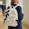 Bow Backpack Corduroy School Bag for Women Girls Large Capacity Laptop Backpack Cute Y2K Style Student Bookbag Casual Adjustable. 