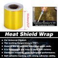 A Gold 2'' Thermal exhaust Tape Air Intake Heat Insulation Shield Wrap Reflective Heat Barrier Self Adhesive Engine 2 Inch 5/10M. 