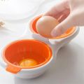 Microwave Egg Poacher Perfect Double Egg Poacher Easy Double-Cup Egg Boiler Hot Spring Egg Mold Kitchen Cooking Gadget Tools. 