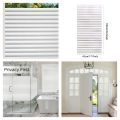 Frosted Window Film Privacy Film for Glass Windows Stripe Patterns Window Frosting Film Self-Adhesive Glass Film for Home Office. 