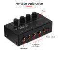 Top Deals 4 Channels Mini O Stereo Headphone Amplifier HA400 Ultra-Compact Audio Amplifier With Power Adapter EU US Plug Adapter.