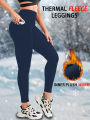 Womens Thermal Fleece Lined High Waisted with Pockets Leggings, Workout Winter Warm Tights Soft Yoga Running Pants.