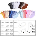 10 Pairs Smiling Face Pattern Kid's Socks, Cute Girls' Socks, Comfortable and Casual Boys' Sports Socks.