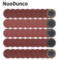 NuoDunco 50Pcs Quick Change Roll Lock Sanding Disc 50mm Sandpaper for Die Grinde Metal Surface Polishing Wood Sanding 36-320Grit. 