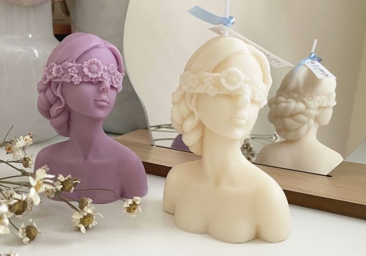 Flower Lady Candle, Female Body Candle, Elegant Woman Candle, Mother's Day Gift, Cute Shaped Candle, Home Decor Candle