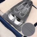 Non-Woven Fabric Storage Shoe Bag – Drawstring Travel Shoe Organizer, Dustproof & Transparent Household Shoe Cover – 1 Pc. 