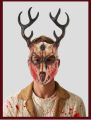 Antlers Masks Cosplay Animal Bighorn Sheep Mule Deer Bone Antler Halloween Party Helmet Scary Stranger Masks Masquerade Props. 