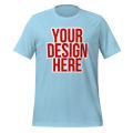 "اپنی مرضی کے مطابق پریمیم کاٹن کی ٹی شرٹ-نیلے رنگ کی لمبائی آپ کے اپنے ڈیزائن کو شامل کریں". 